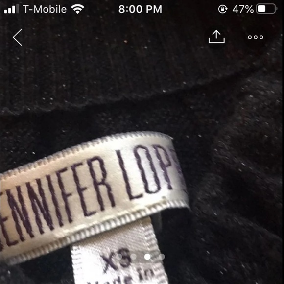 Jennifer Lopez Black Cardigan with Brooch - Picture 4 of 6